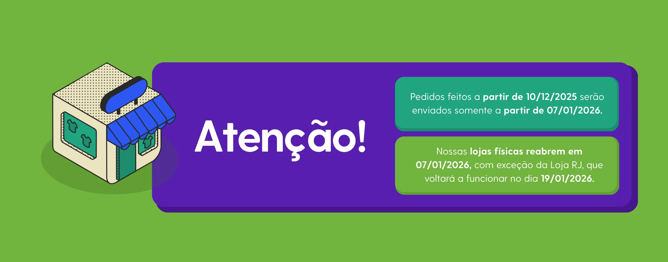 banner aviso de final de ano loja escoteira